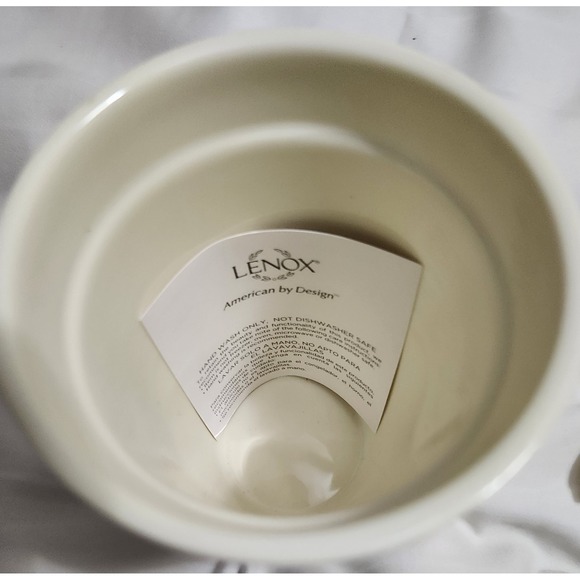 New Out Of Box Lenox Holly Holiday Ceramic Coffe Cup And Lid - Picture 7 of 9